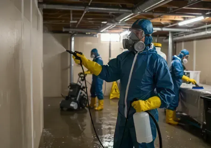 Basement Sanitization and Antimicrobial Treatment process in Pingree Grove, IL