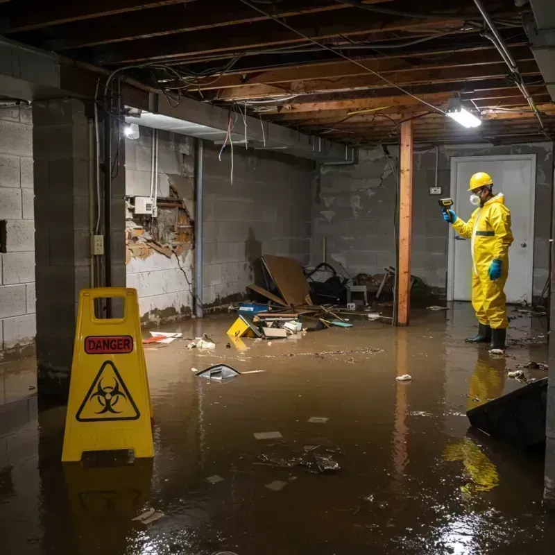 Flooded Basement Electrical Hazard in Pingree Grove, IL Property